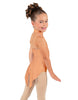 Solid Lycra Halter Collar Leotard with Tails