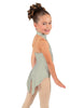 Solid Lycra Halter Collar Leotard with Tails