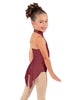 Solid Lycra Halter Collar Leotard with Tails