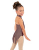 Solid Lycra Halter Collar Leotard with Tails