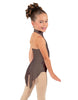 Solid Lycra Halter Collar Leotard with Tails