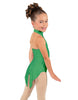 Solid Lycra Halter Collar Leotard with Tails