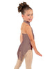Solid Lycra Halter Collar Leotard with Tails