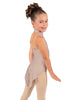 Solid Lycra Halter Collar Leotard with Tails