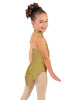 Solid Lycra Halter Collar Leotard with Tails