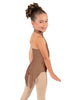 Solid Lycra Halter Collar Leotard with Tails