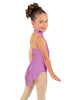 Solid Lycra Halter Collar Leotard with Tails