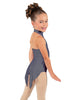 Solid Lycra Halter Collar Leotard with Tails