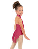Solid Lycra Halter Collar Leotard with Tails