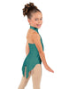Solid Lycra Halter Collar Leotard with Tails