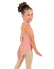 Solid Lycra Halter Collar Leotard with Tails