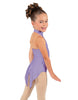 Solid Lycra Halter Collar Leotard with Tails