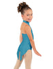 Solid Lycra Halter Collar Leotard with Tails