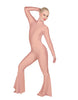 Solid Lycra LS Zipper Back Wide Flare Pant Unitard