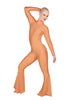 Solid Lycra LS Zipper Back Wide Flare Pant Unitard