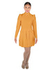Solid Lycra LS TNeck Leotard with Attached Pleated Skirt and Peplum