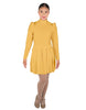 Solid Lycra LS TNeck Leotard with Attached Pleated Skirt and Peplum