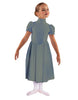 Solid Lycra T Neck Puff Sleeve Dress Below Knee Zipper back