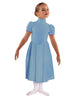 Solid Lycra T Neck Puff Sleeve Dress Below Knee Zipper back