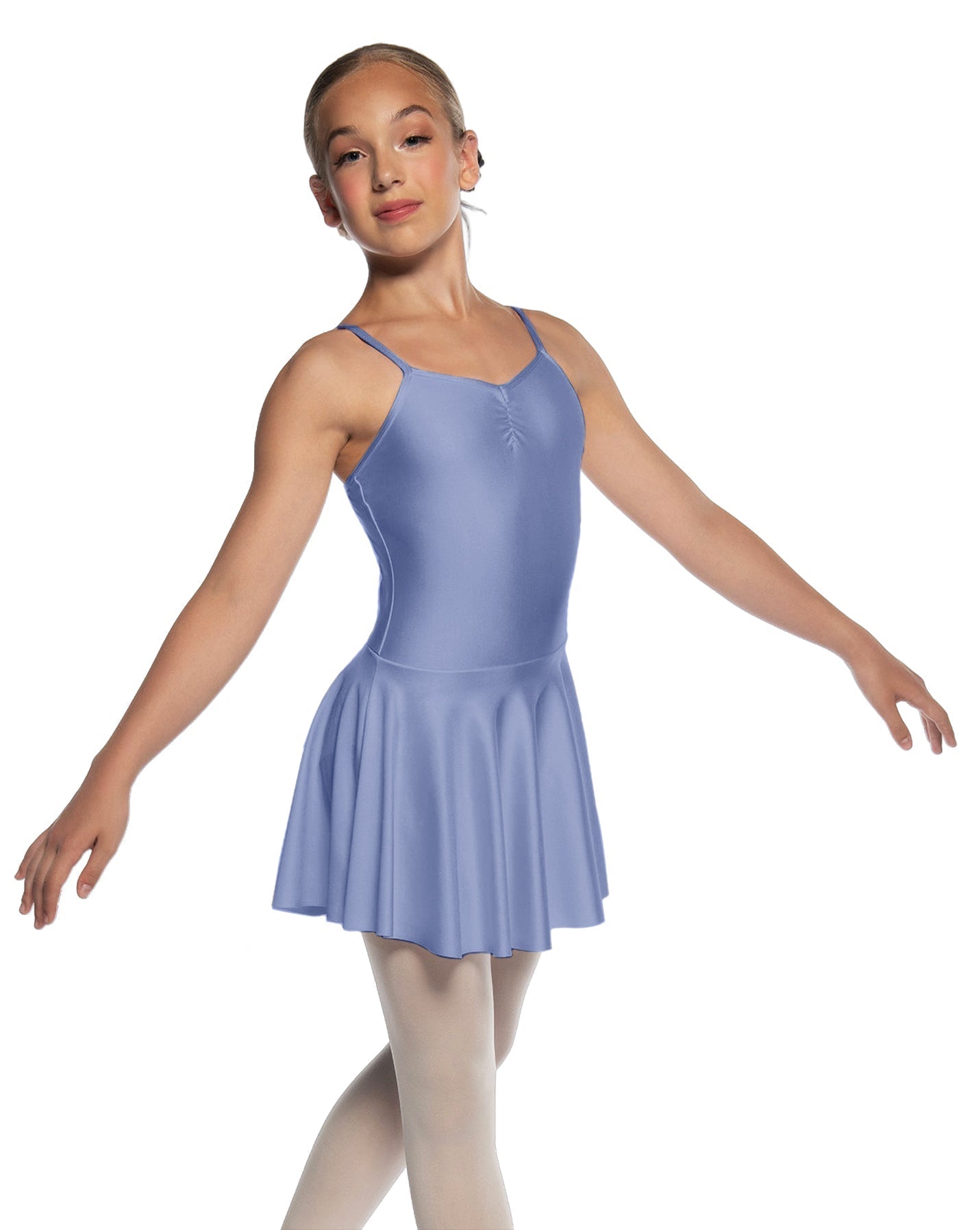 Solid Lycra Camisole Dress with Pinch
