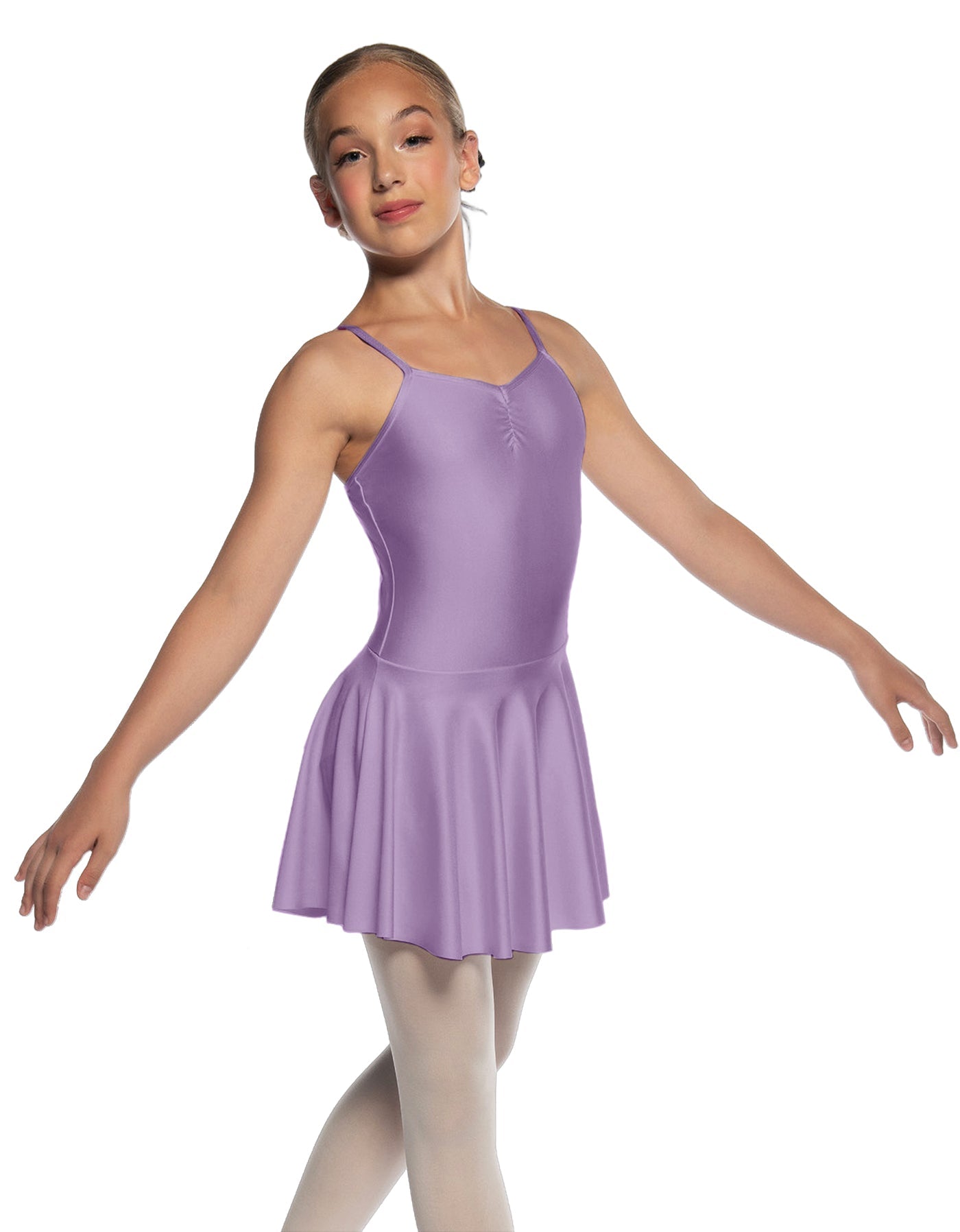 Solid Lycra Camisole Dress with Pinch
