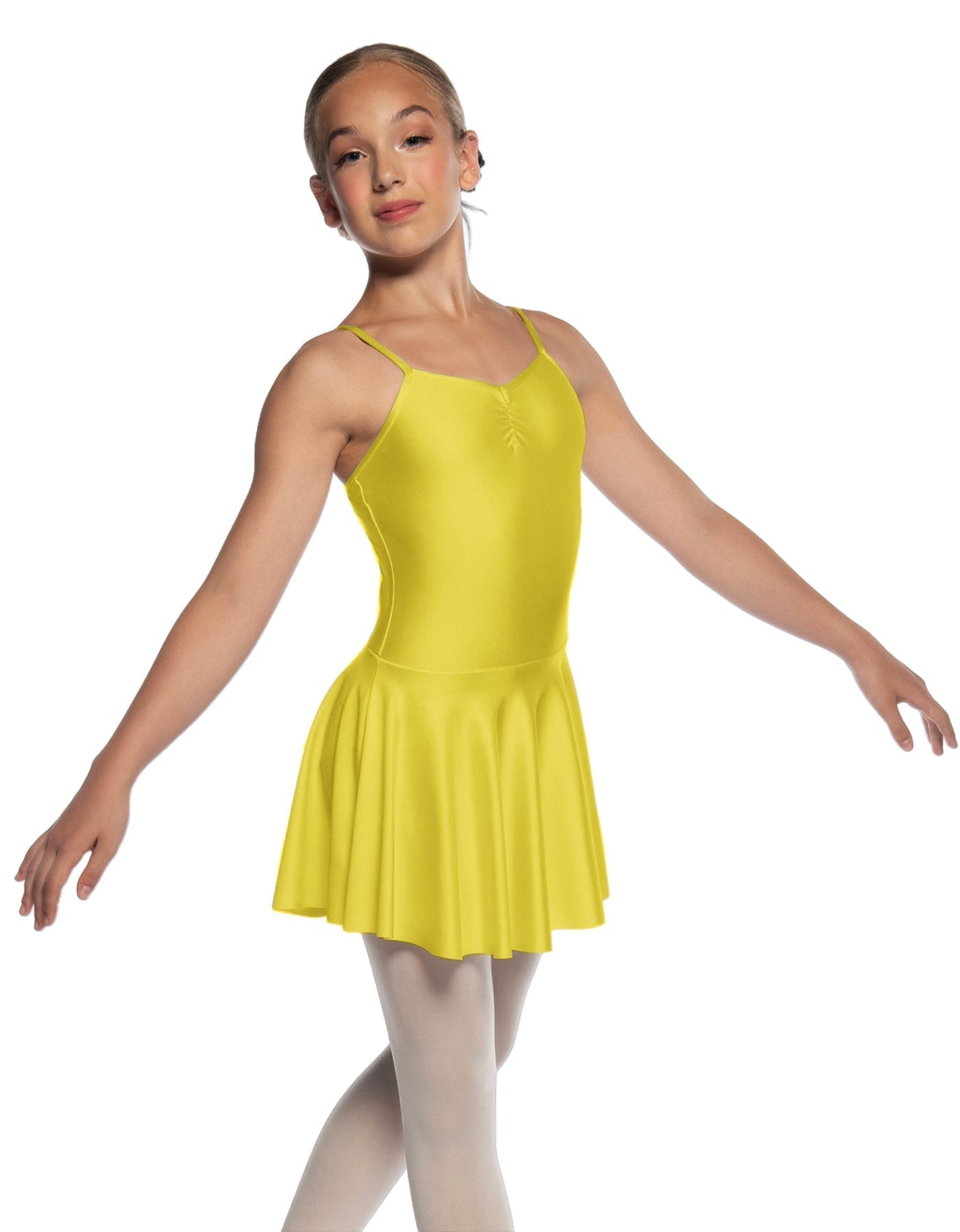 Solid Lycra Camisole Dress with Pinch