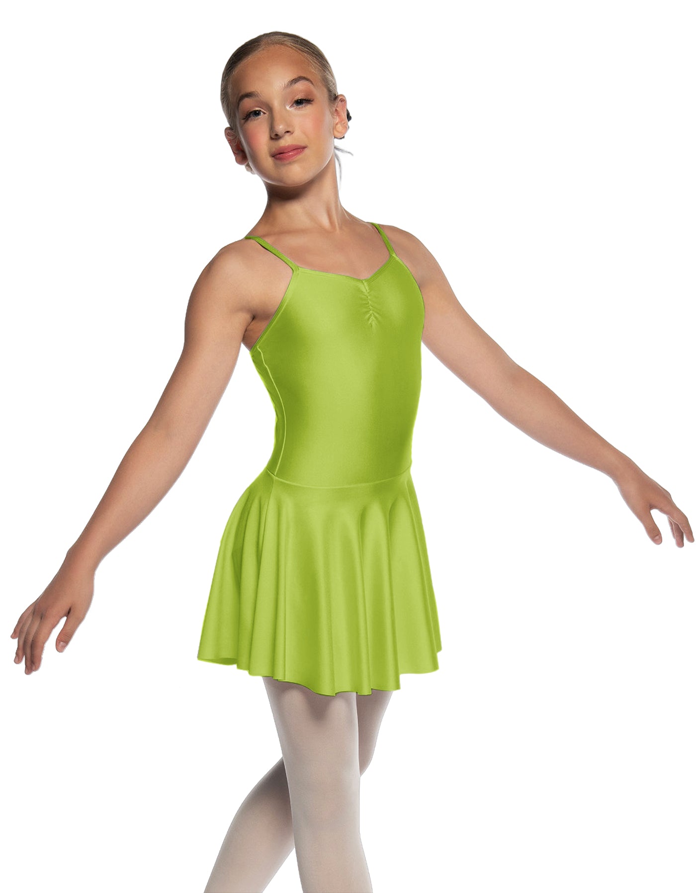 Solid Lycra Camisole Dress with Pinch