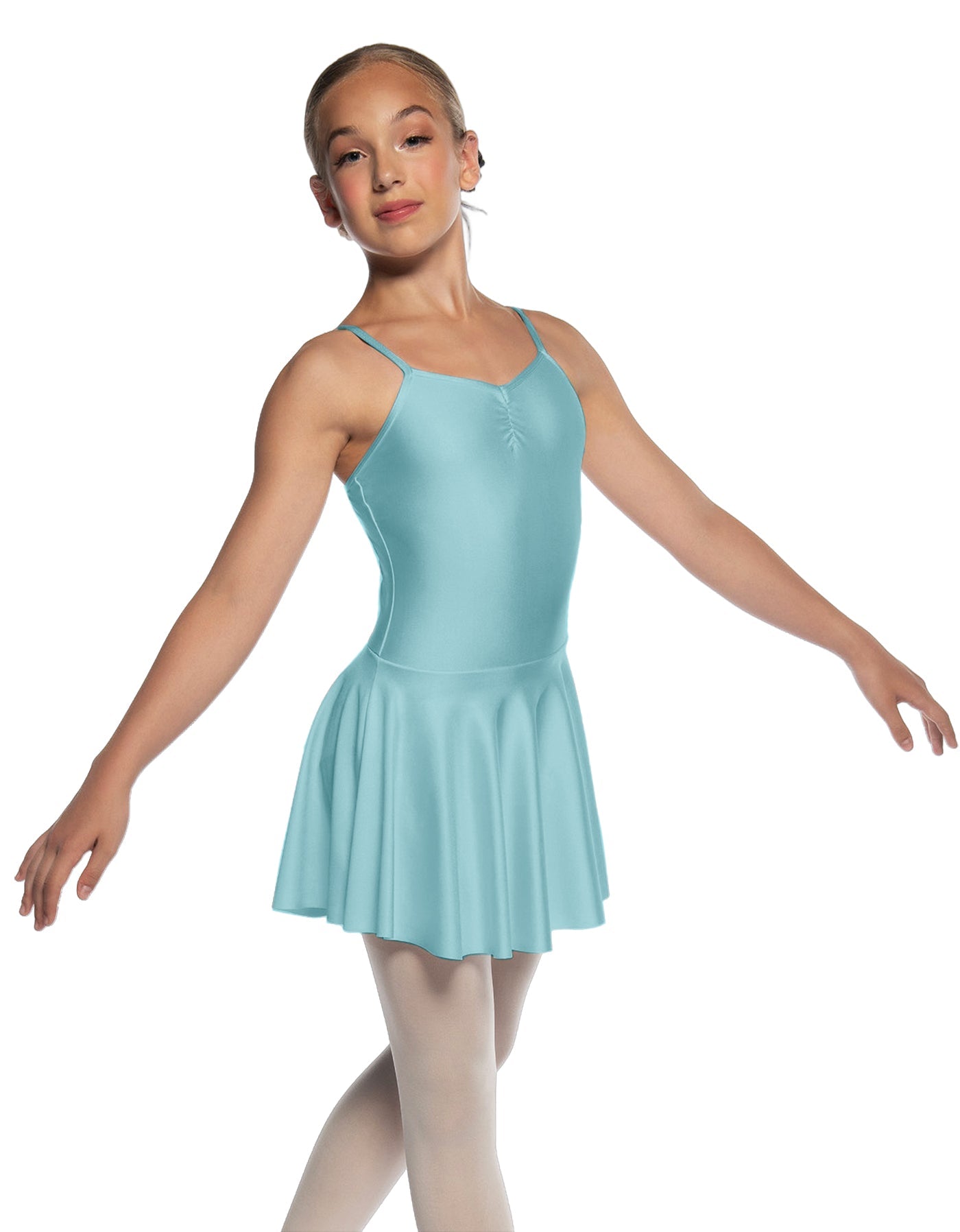 Solid Lycra Camisole Dress with Pinch