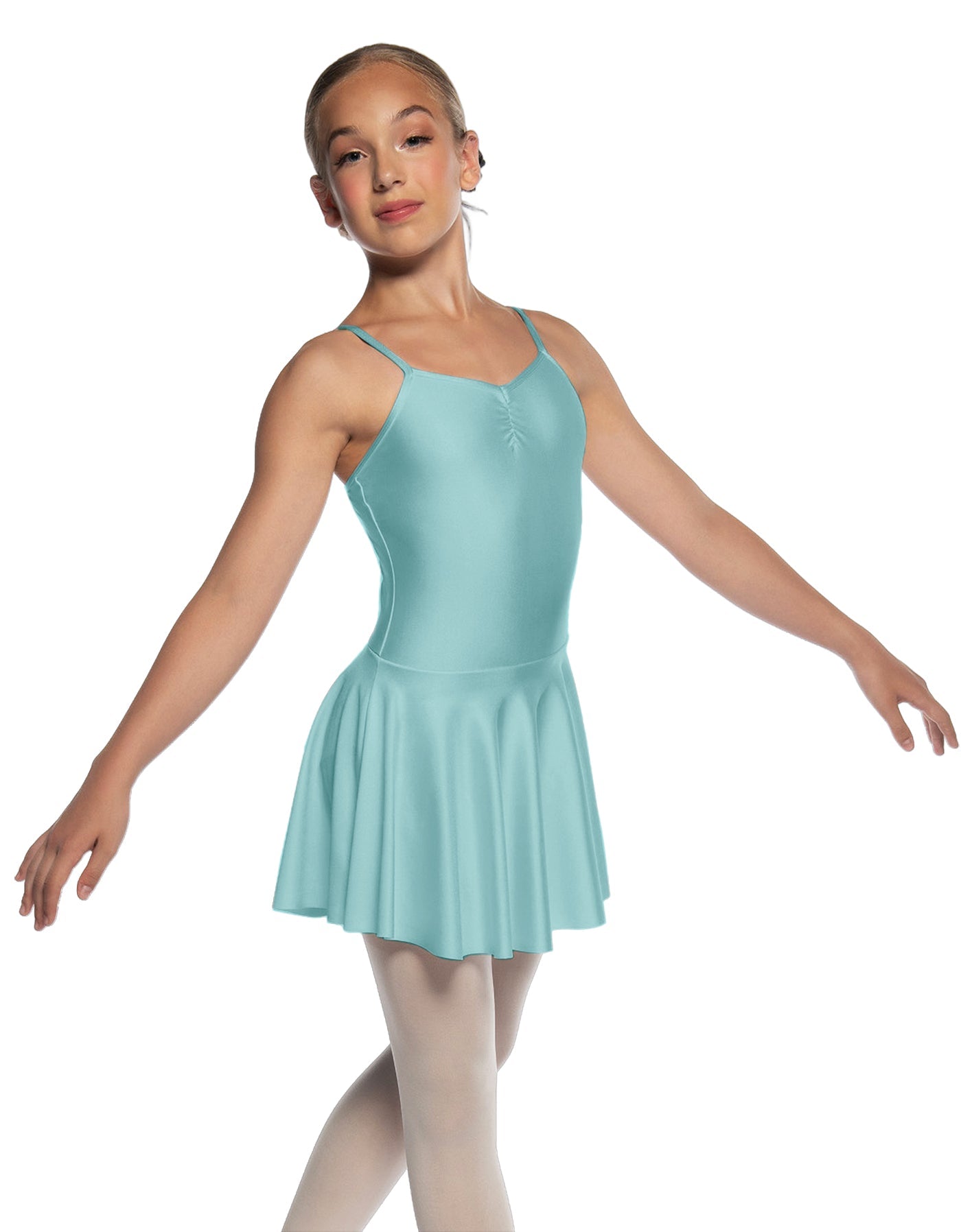 Solid Lycra Camisole Dress with Pinch