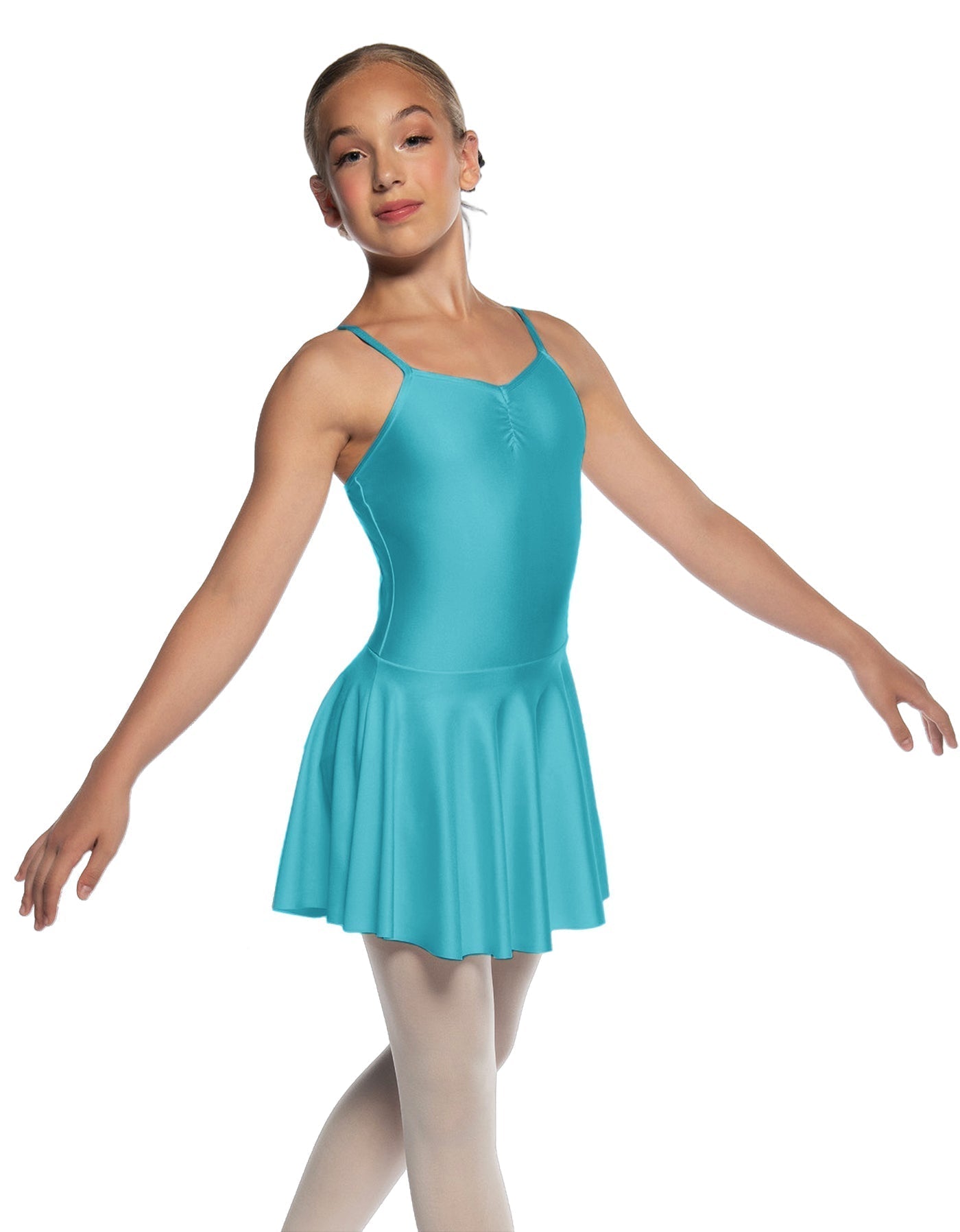 Solid Lycra Camisole Dress with Pinch