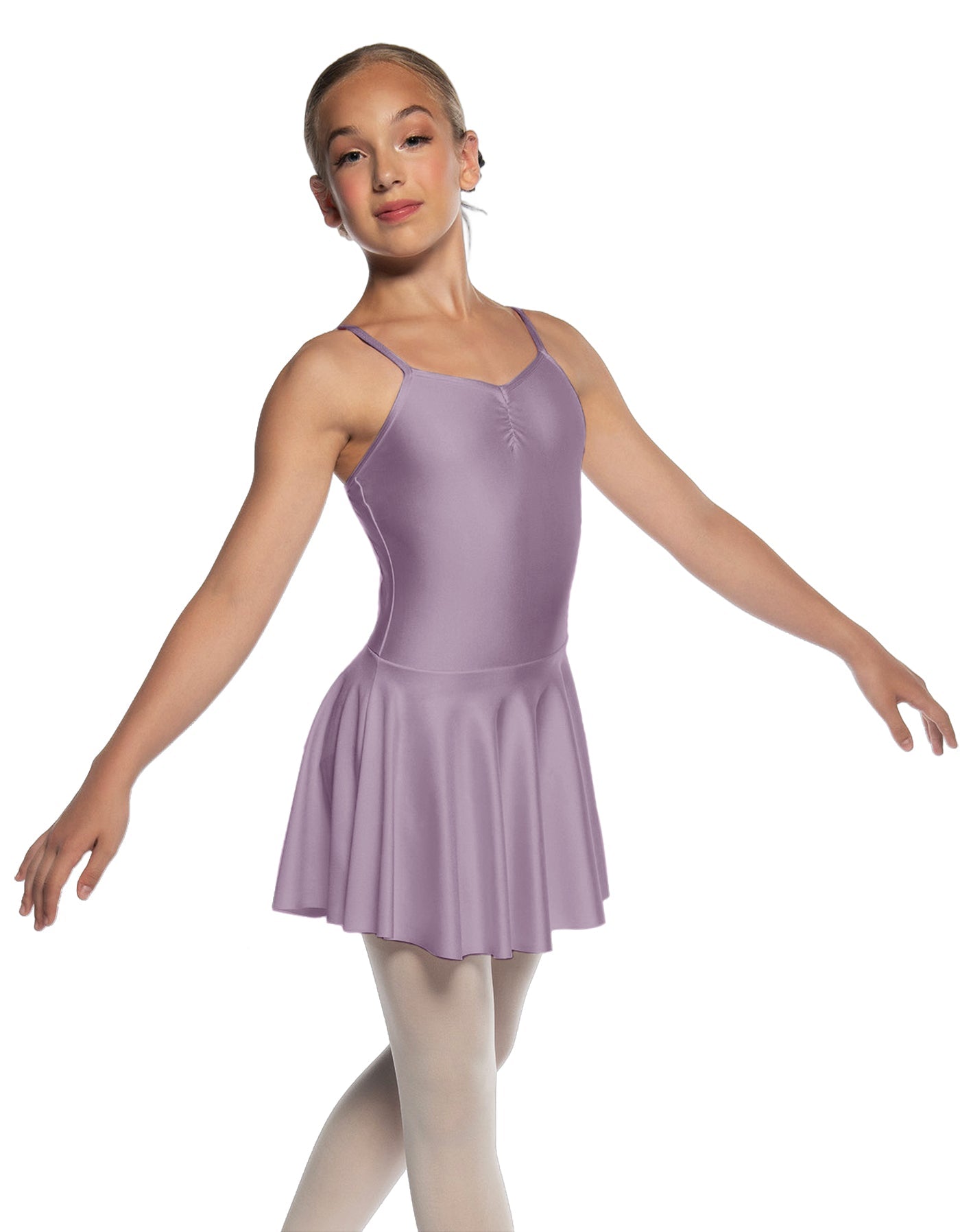 Solid Lycra Camisole Dress with Pinch