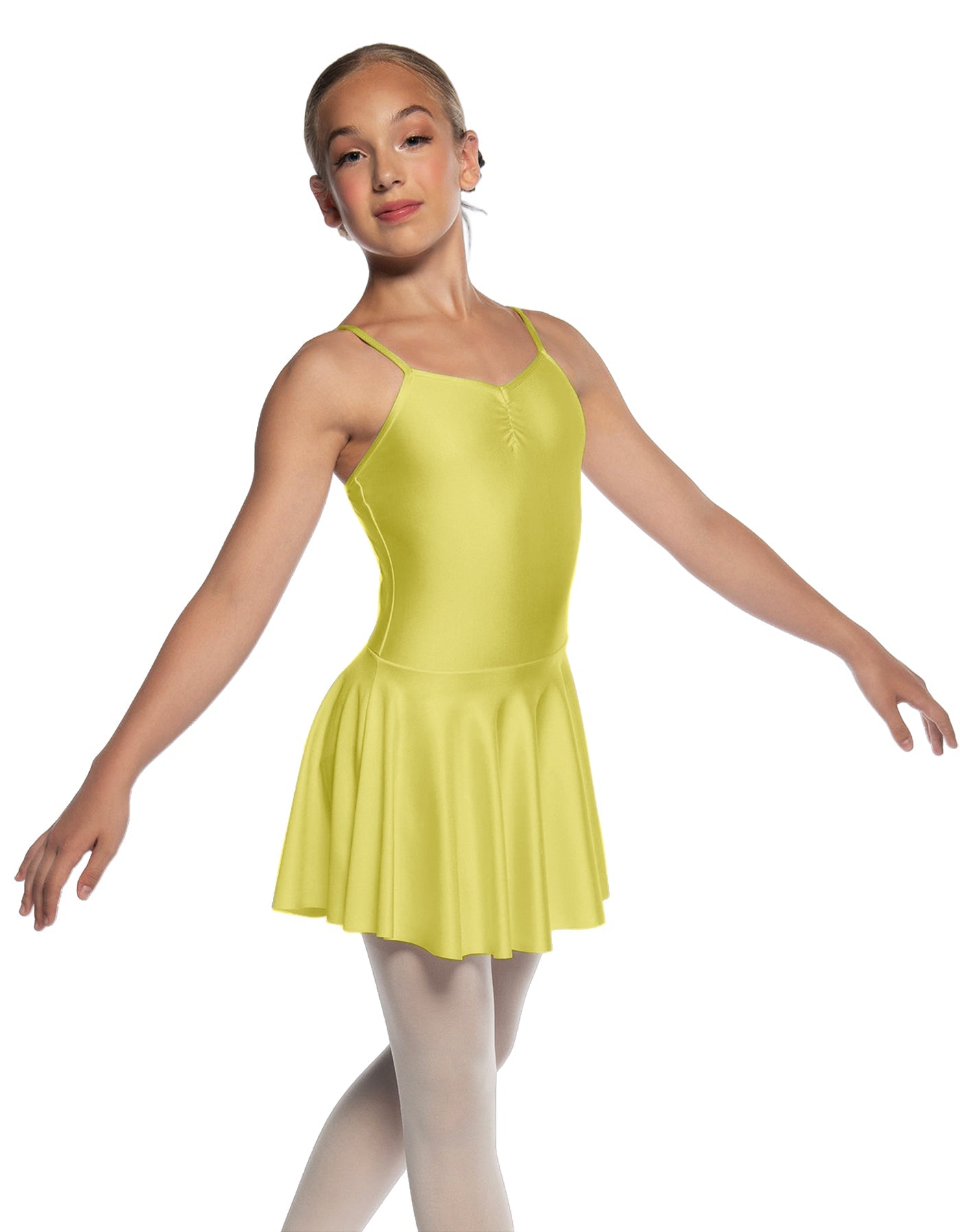 Solid Lycra Camisole Dress with Pinch
