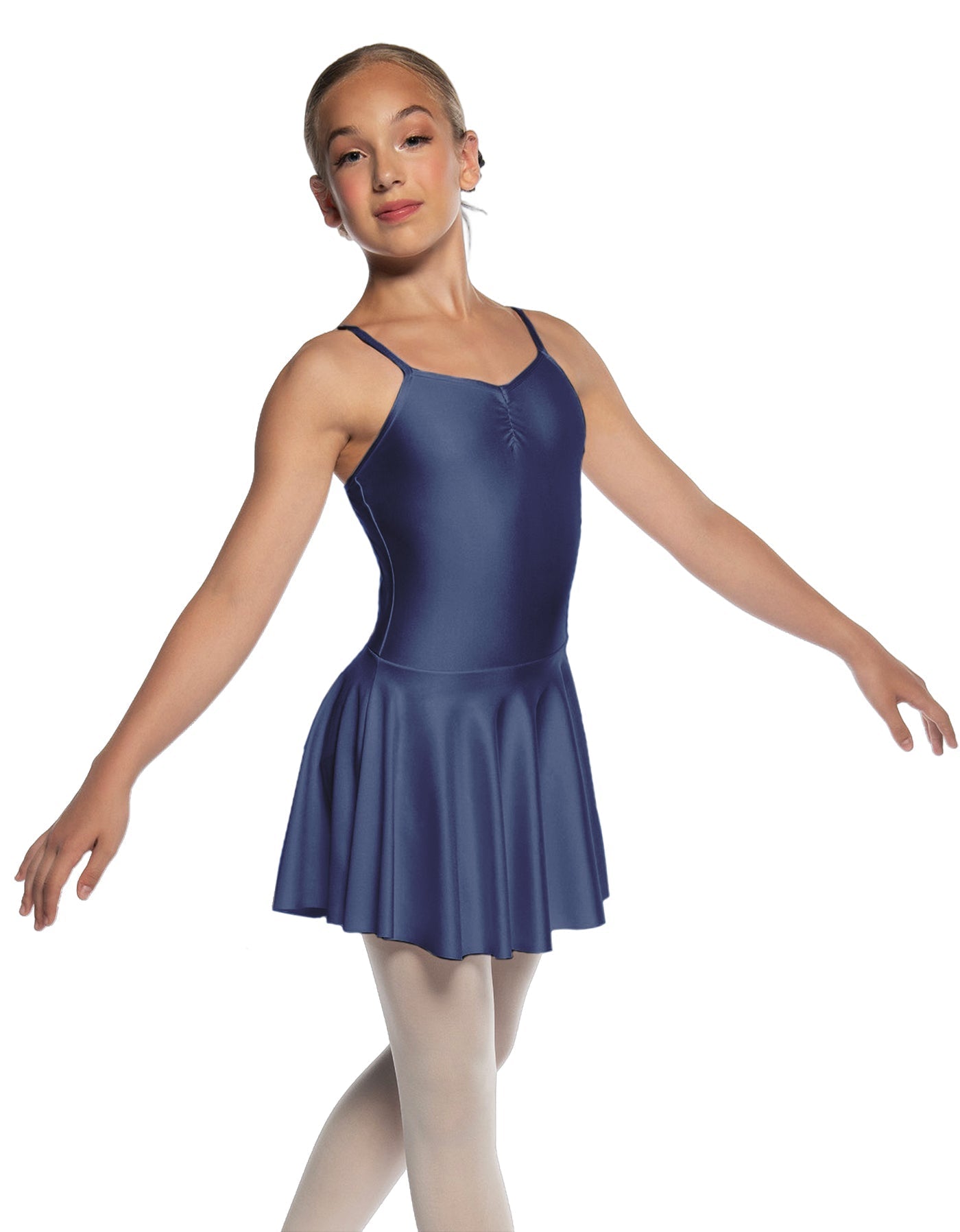 Solid Lycra Camisole Dress with Pinch