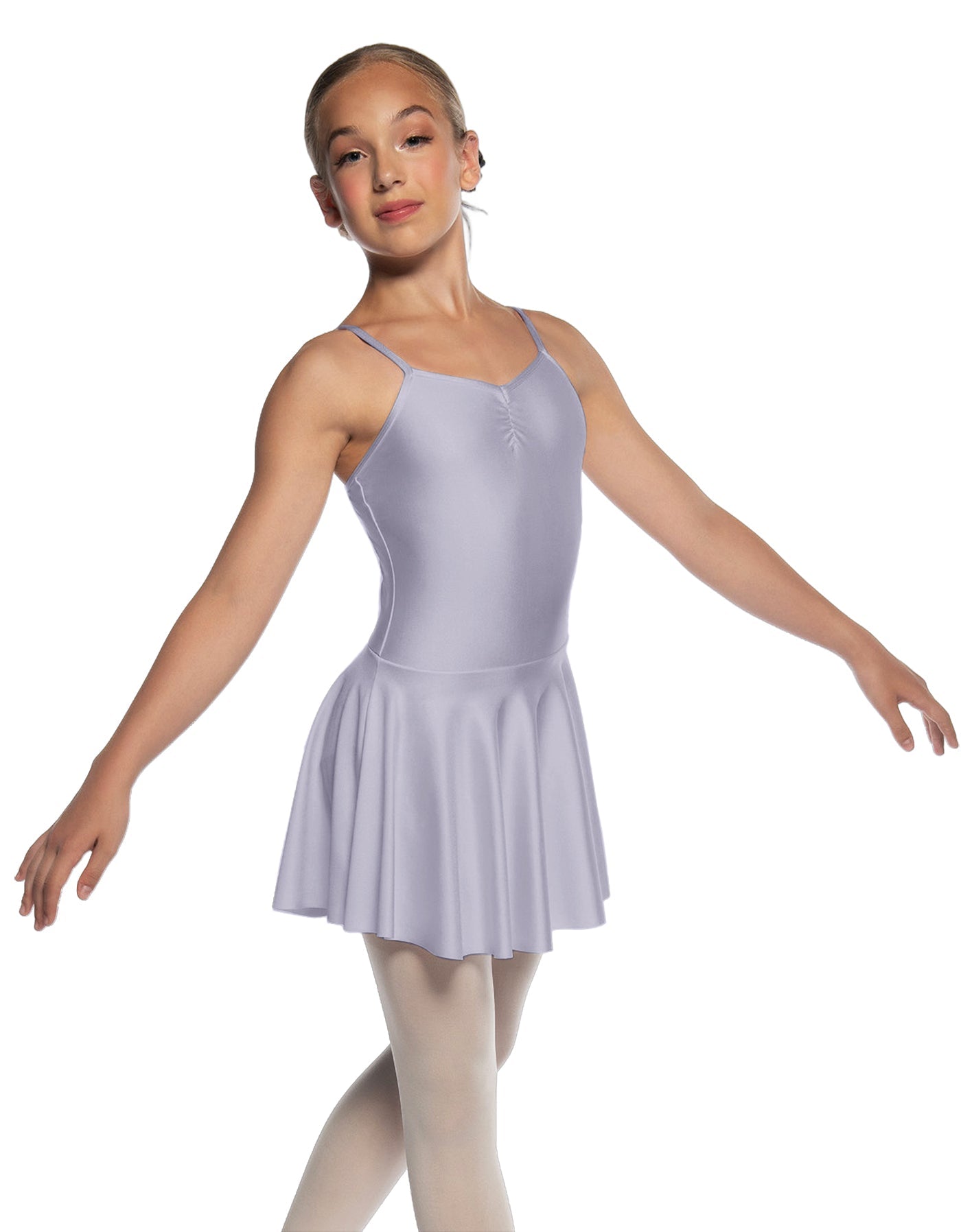 Solid Lycra Camisole Dress with Pinch