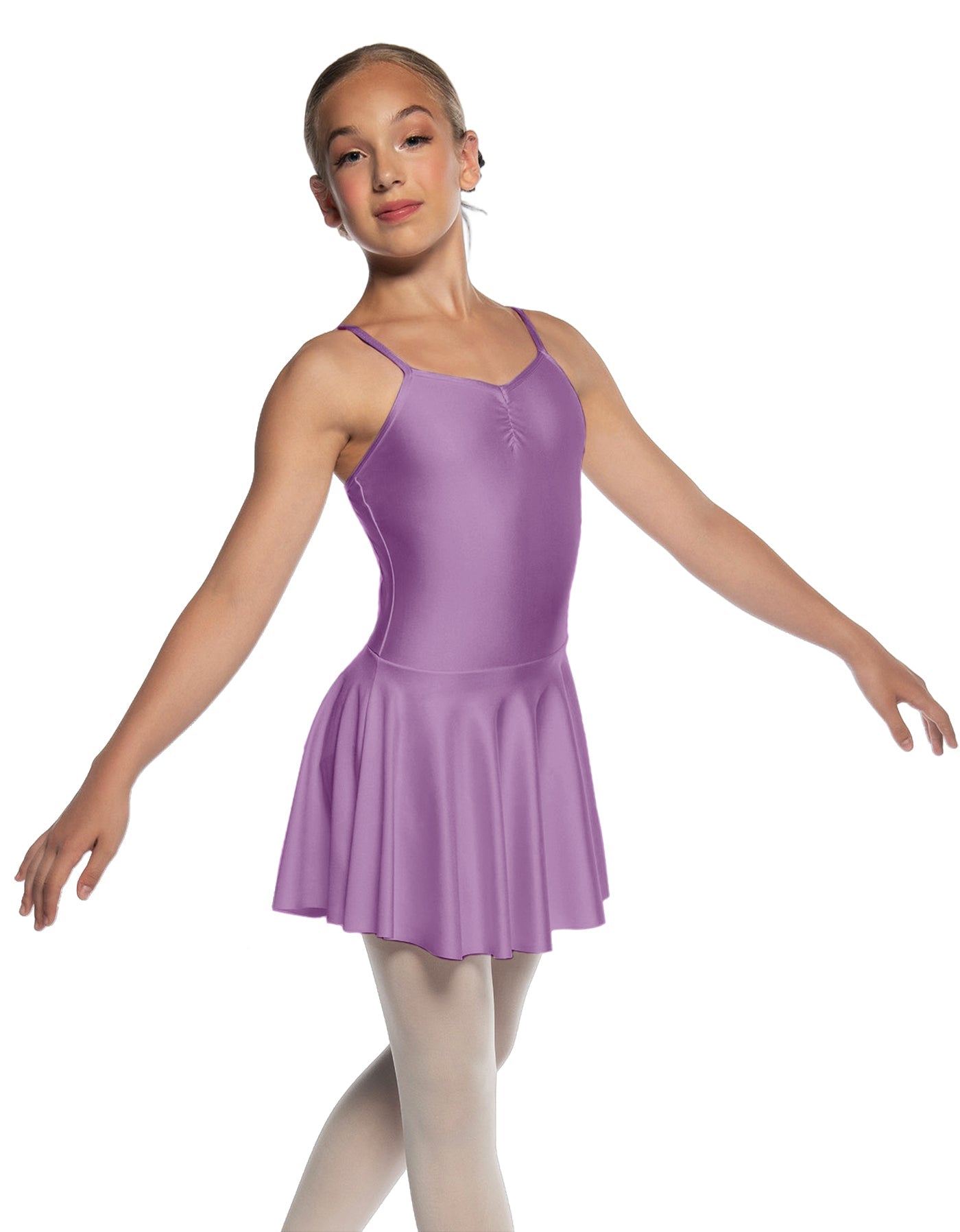 Solid Lycra Camisole Dress with Pinch