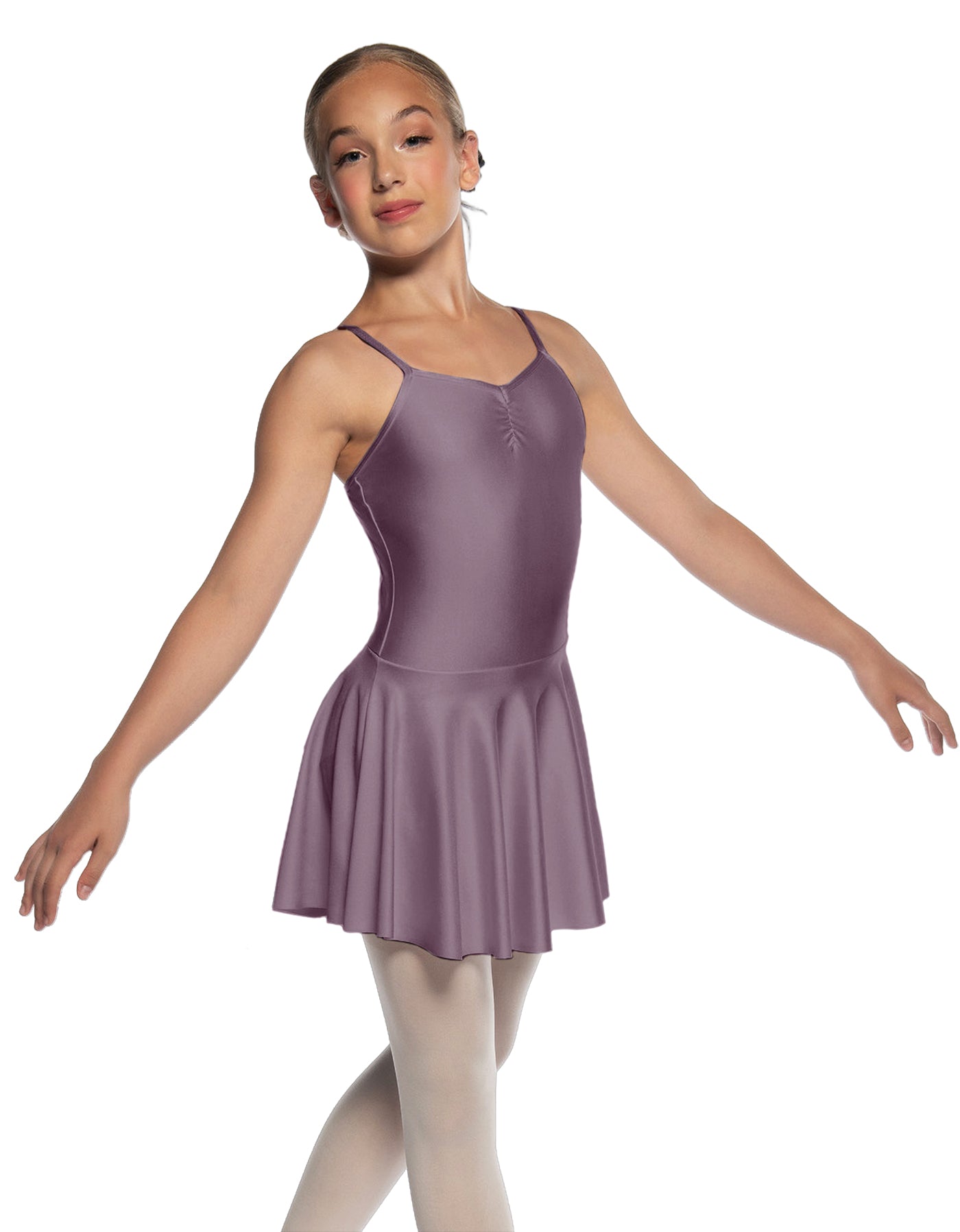 Solid Lycra Camisole Dress with Pinch