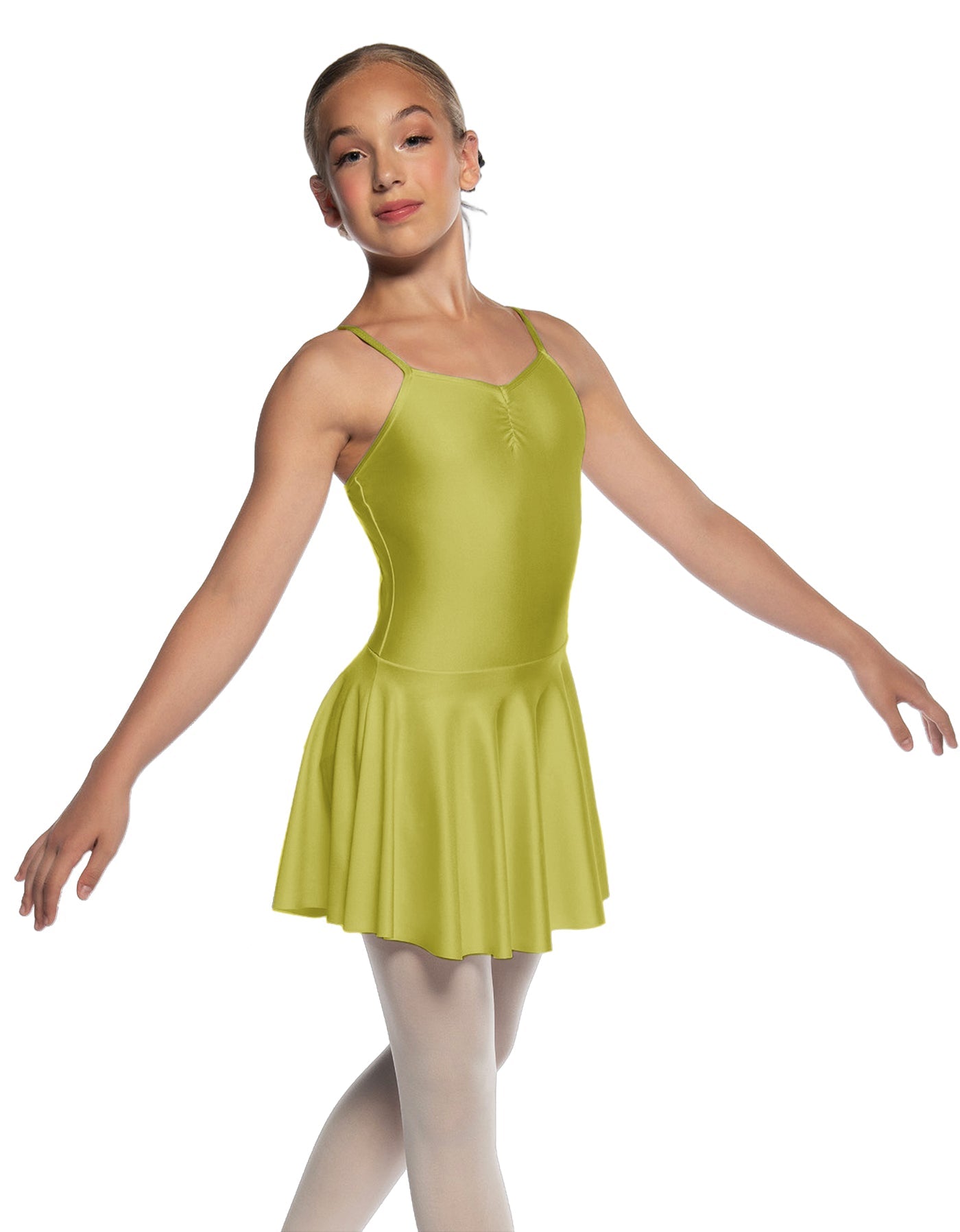 Solid Lycra Camisole Dress with Pinch