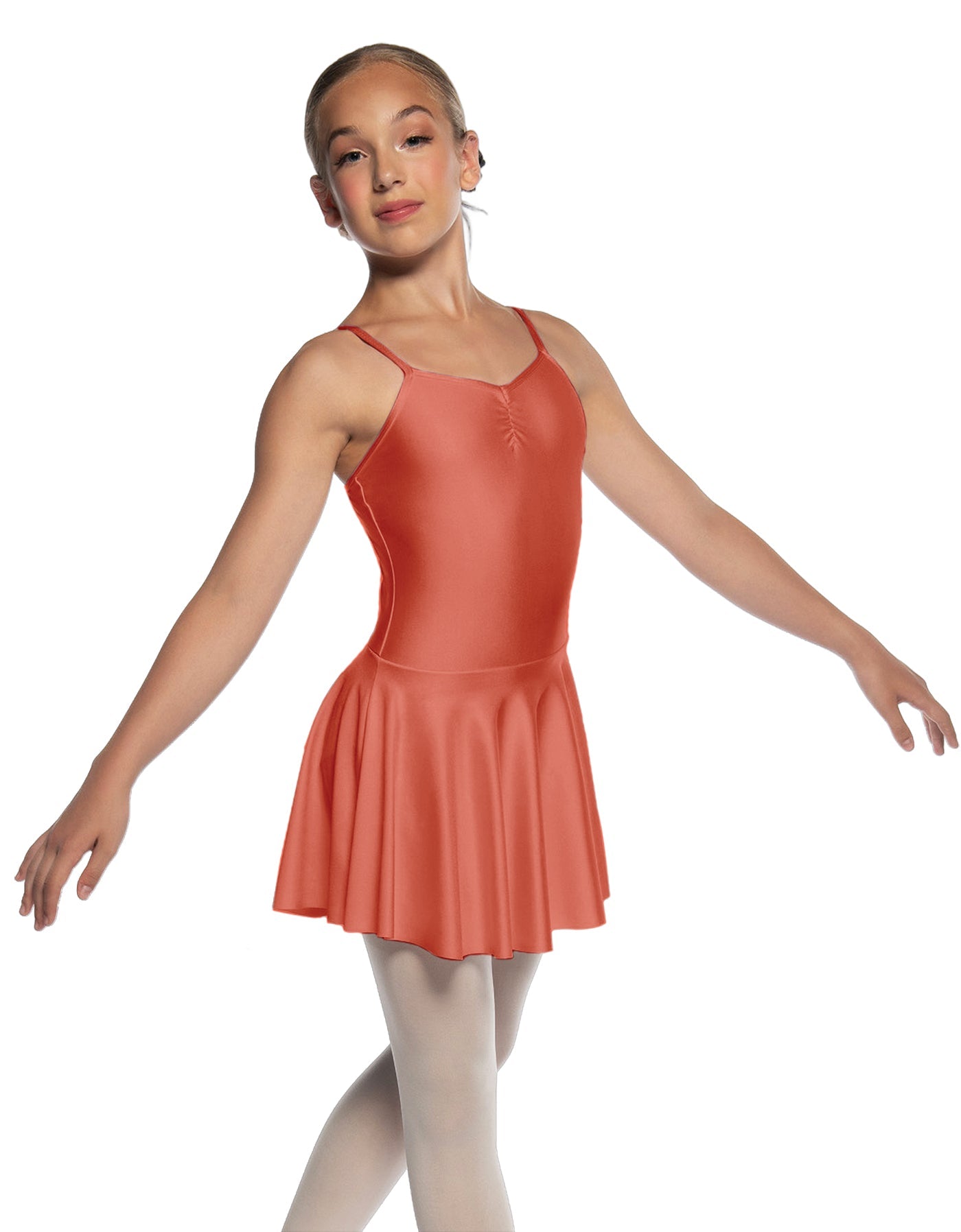 Solid Lycra Camisole Dress with Pinch