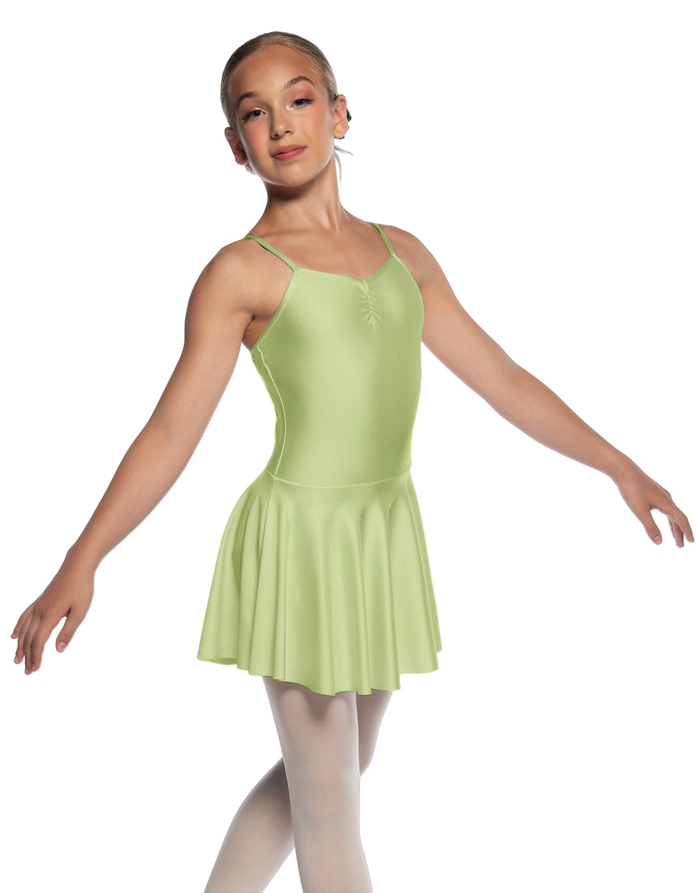 Solid Lycra Camisole Dress with Pinch