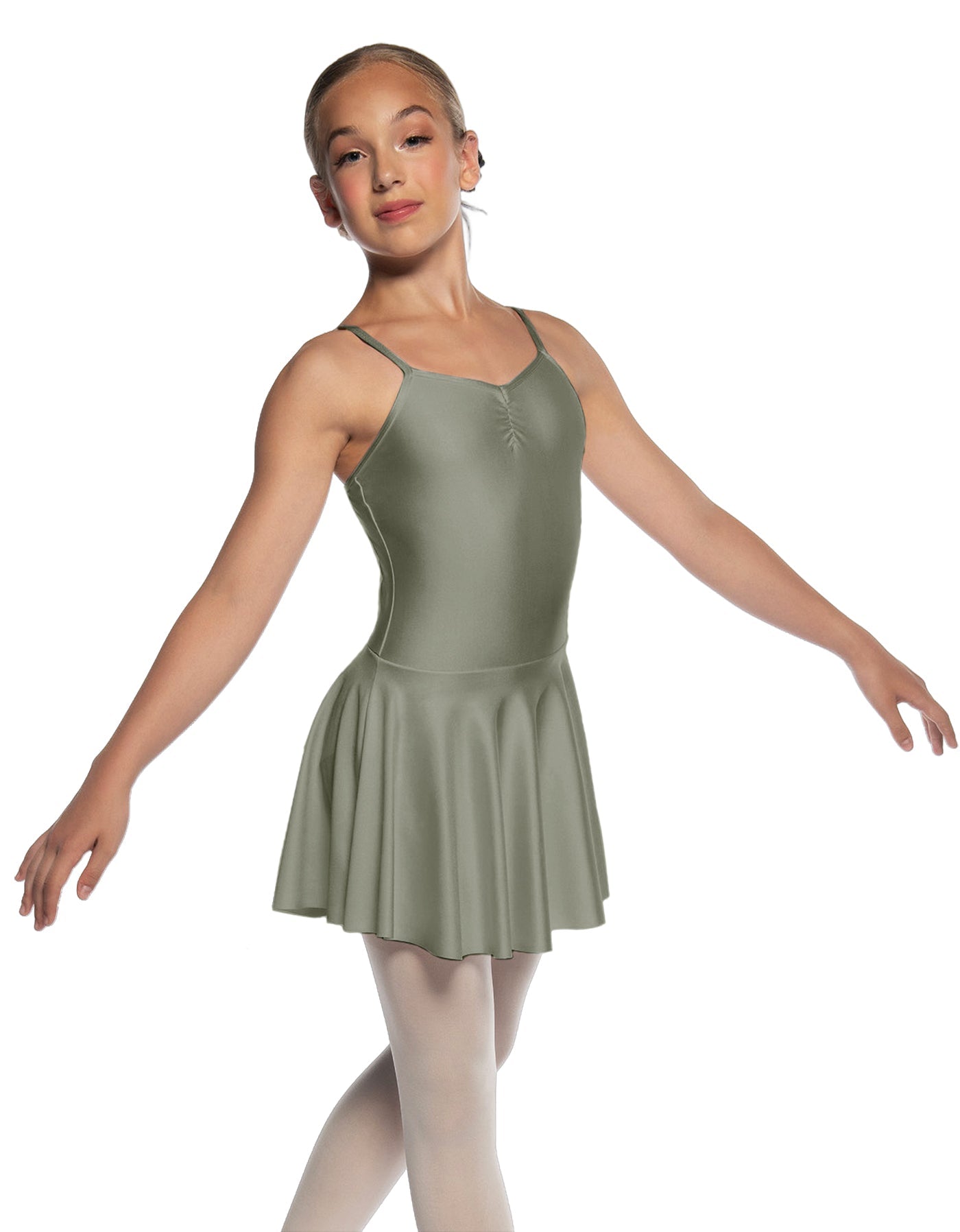 Solid Lycra Camisole Dress with Pinch
