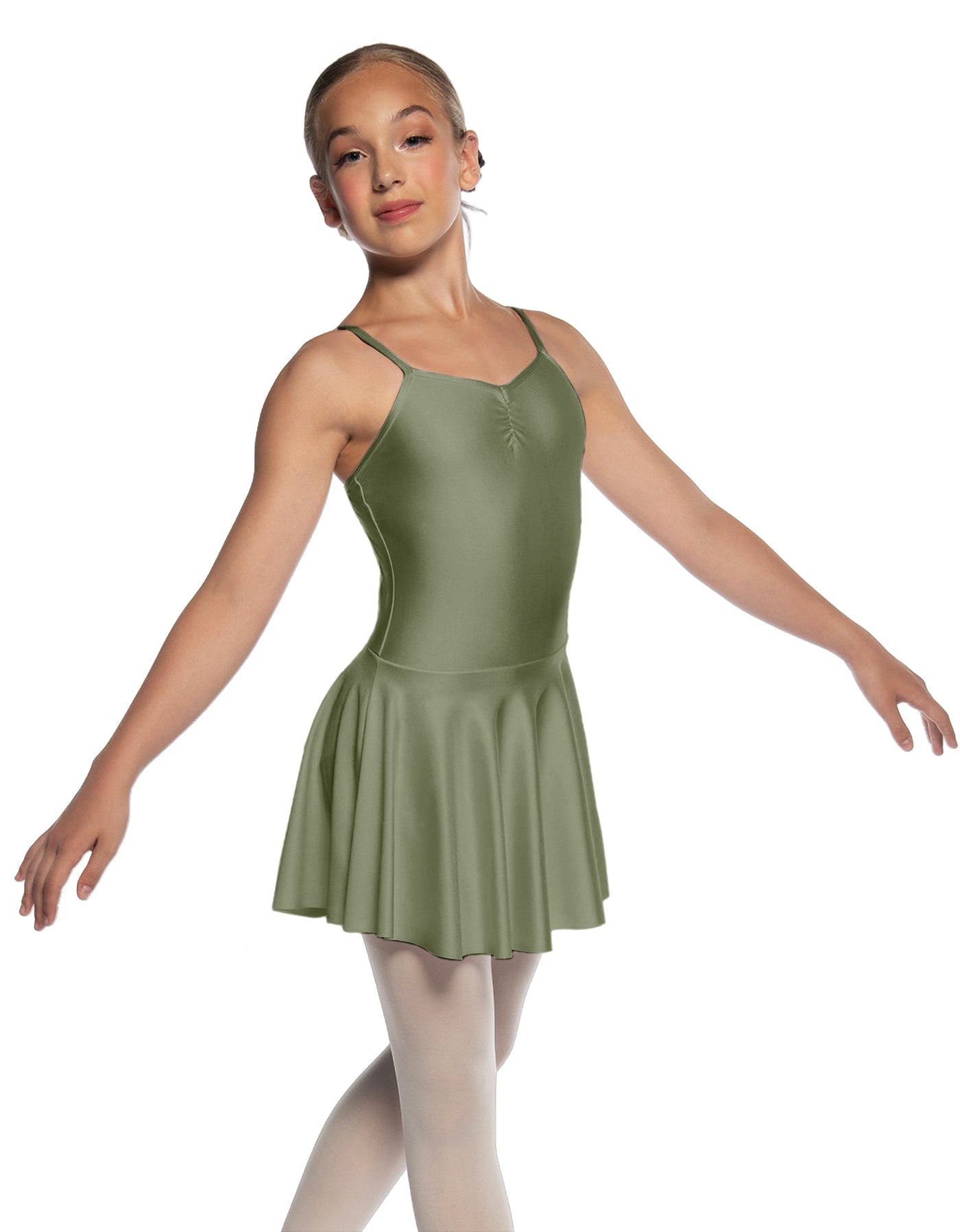 Solid Lycra Camisole Dress with Pinch
