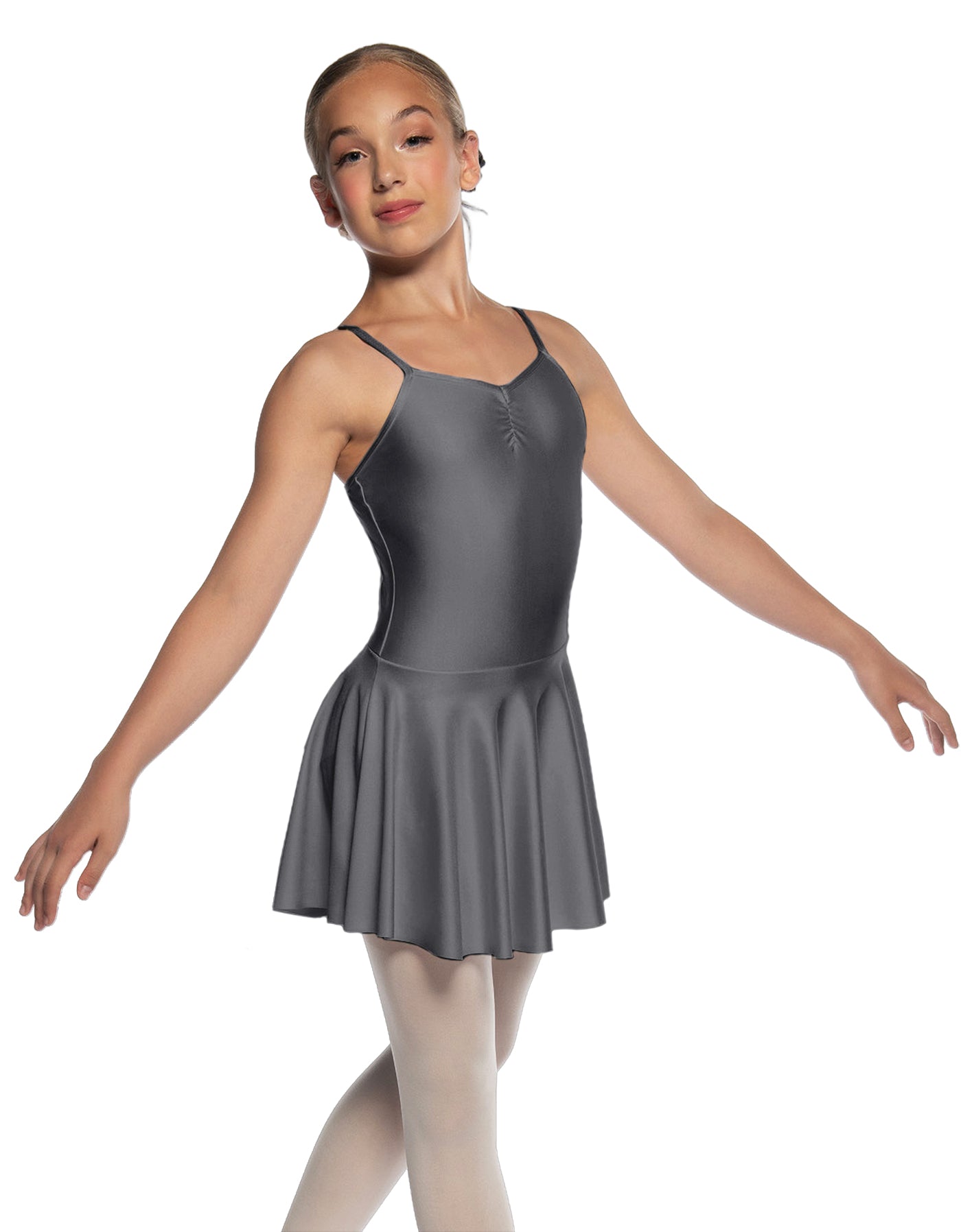 Solid Lycra Camisole Dress with Pinch