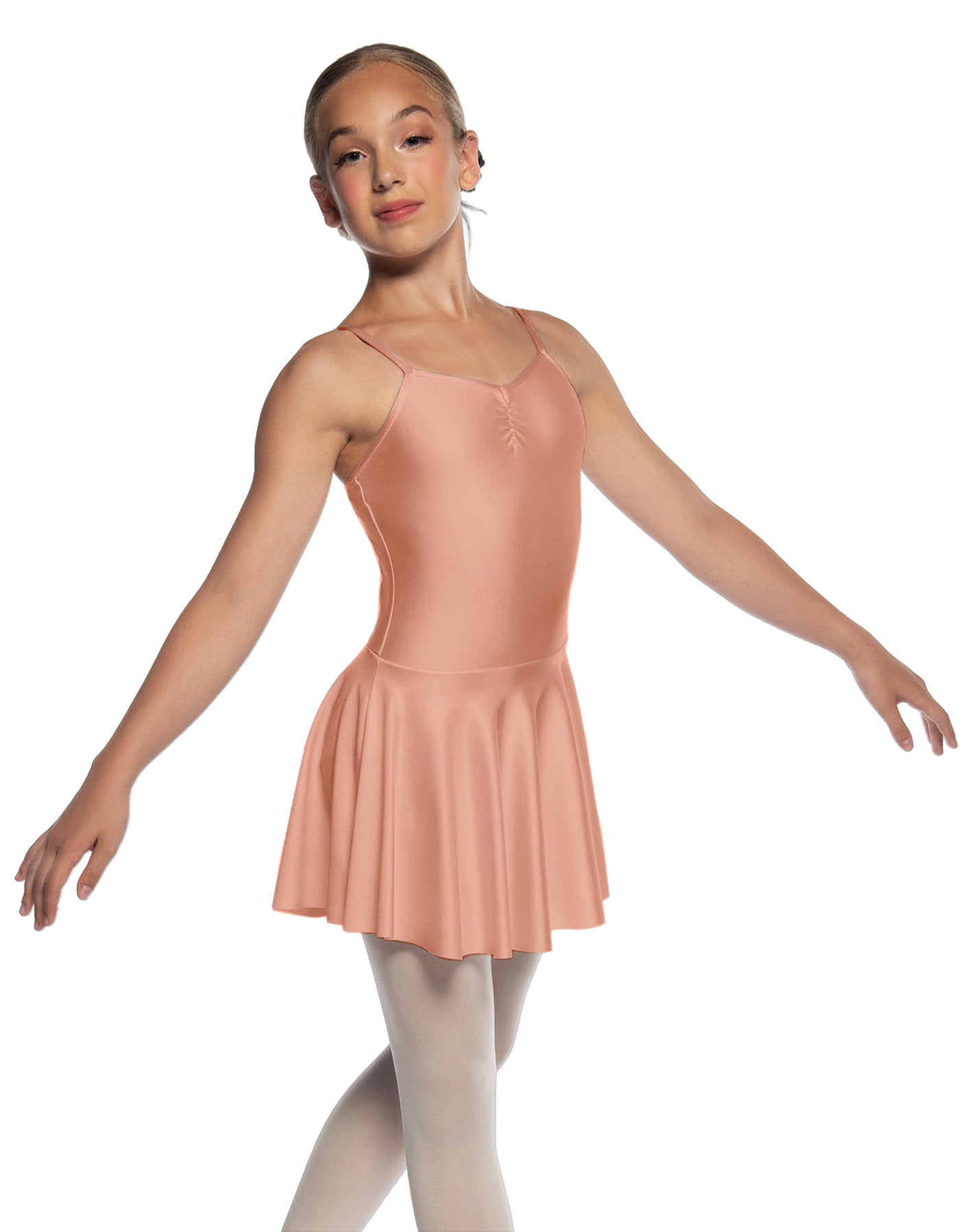 Solid Lycra Camisole Dress with Pinch