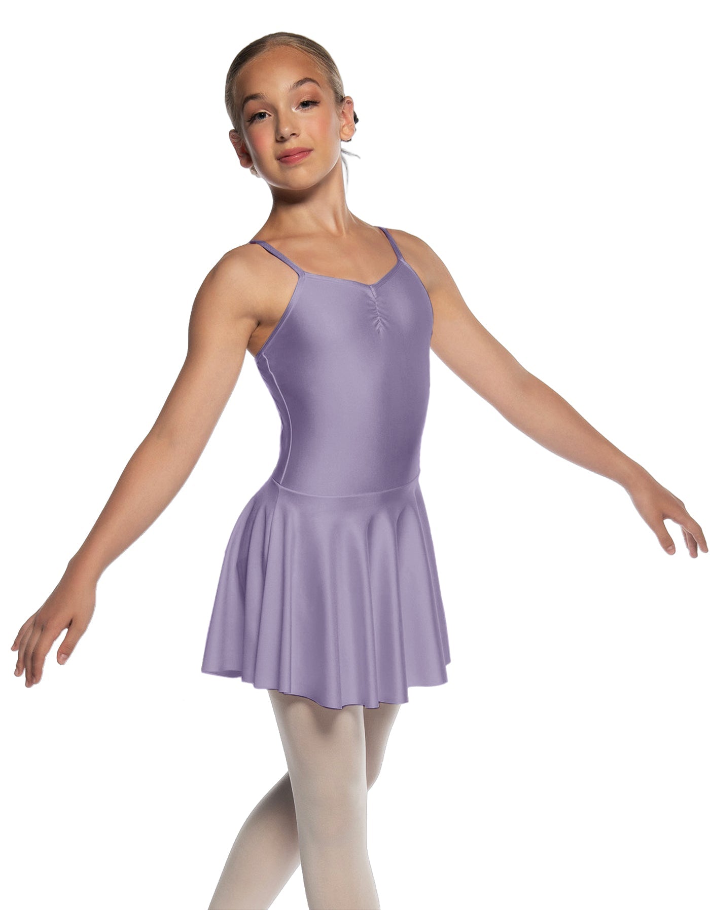 Solid Lycra Camisole Dress with Pinch