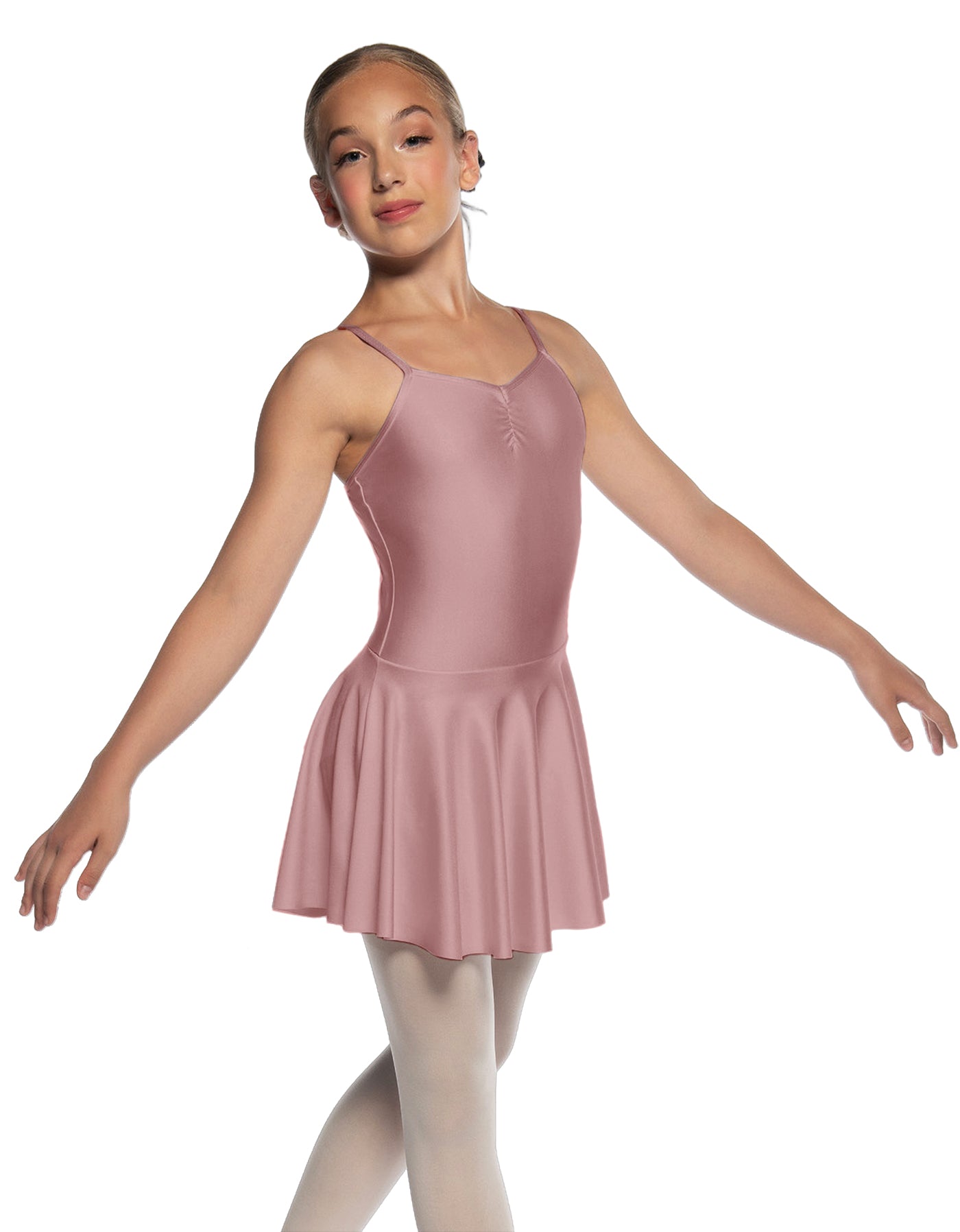 Solid Lycra Camisole Dress with Pinch