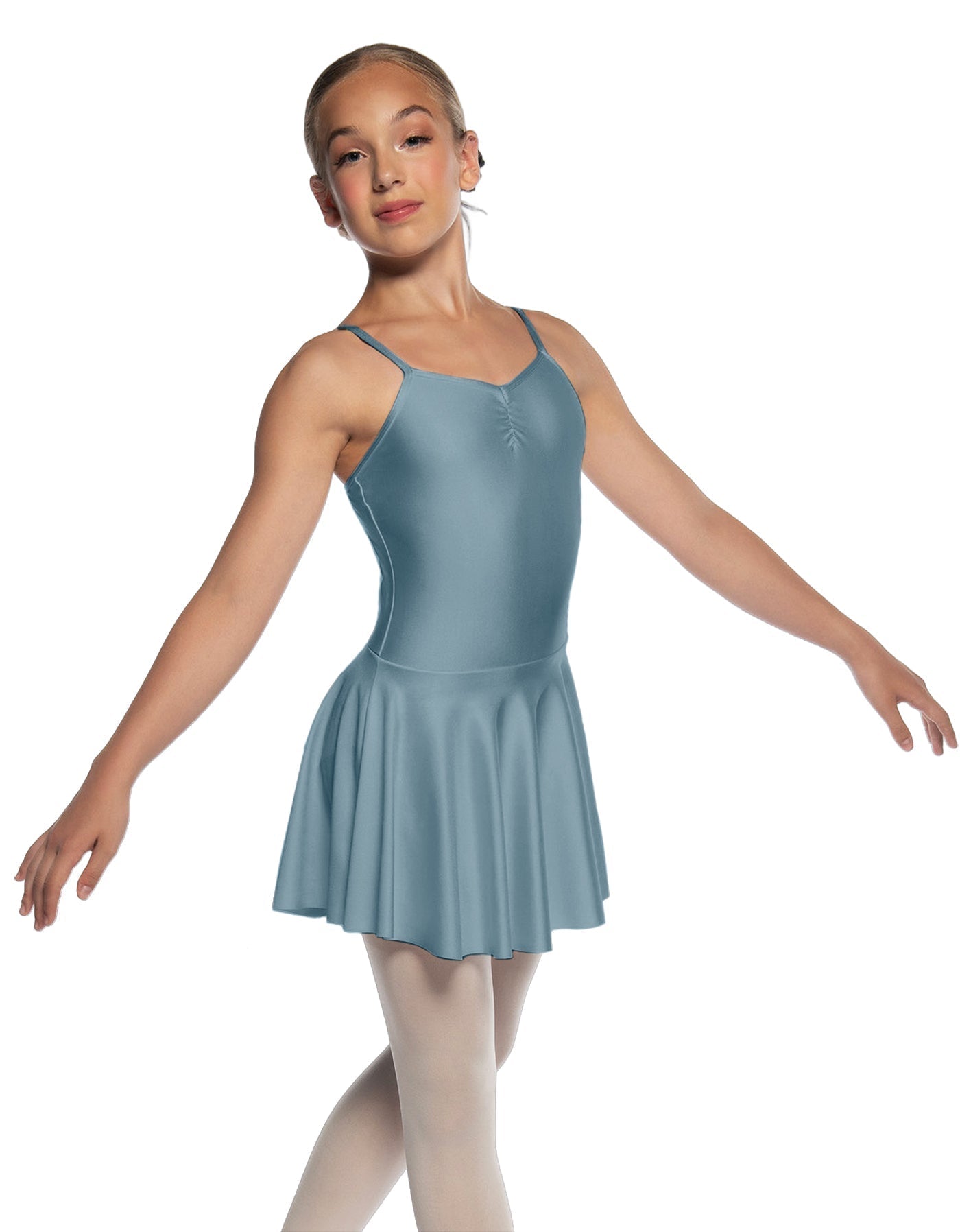 Solid Lycra Camisole Dress with Pinch