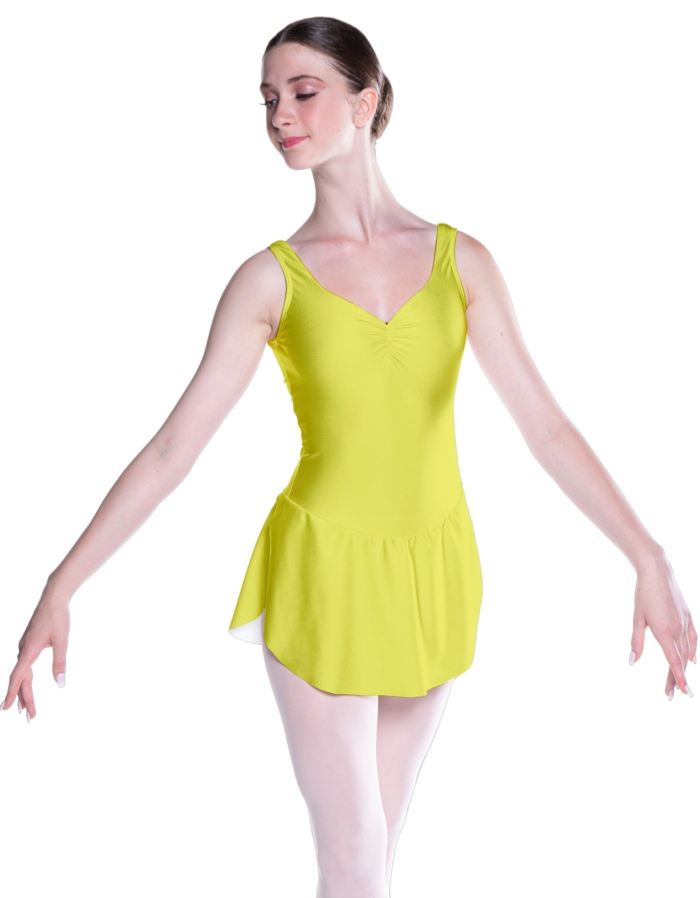 Solid Lycra Soiree Leotard with Skirt