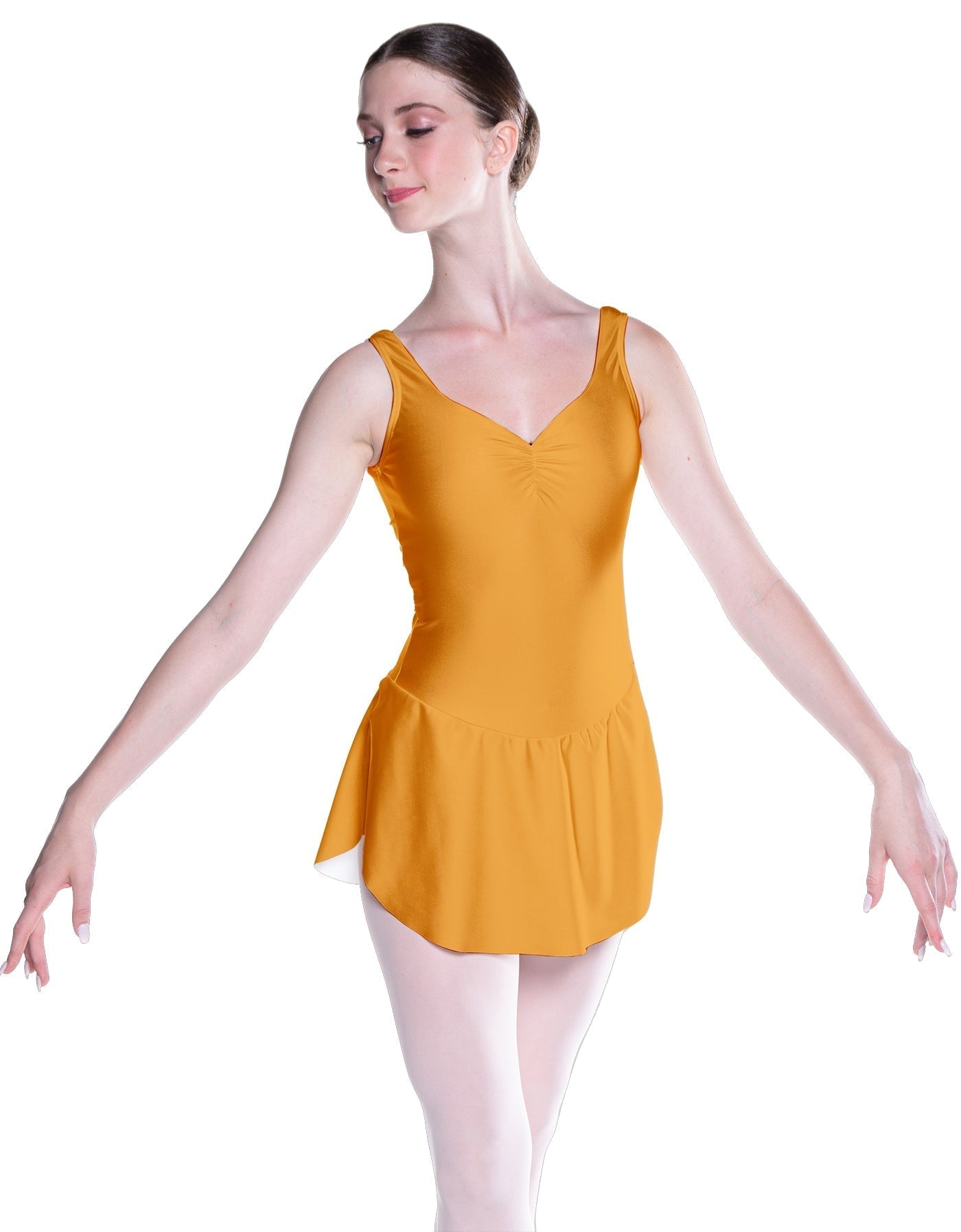 Solid Lycra Soiree Leotard with Skirt