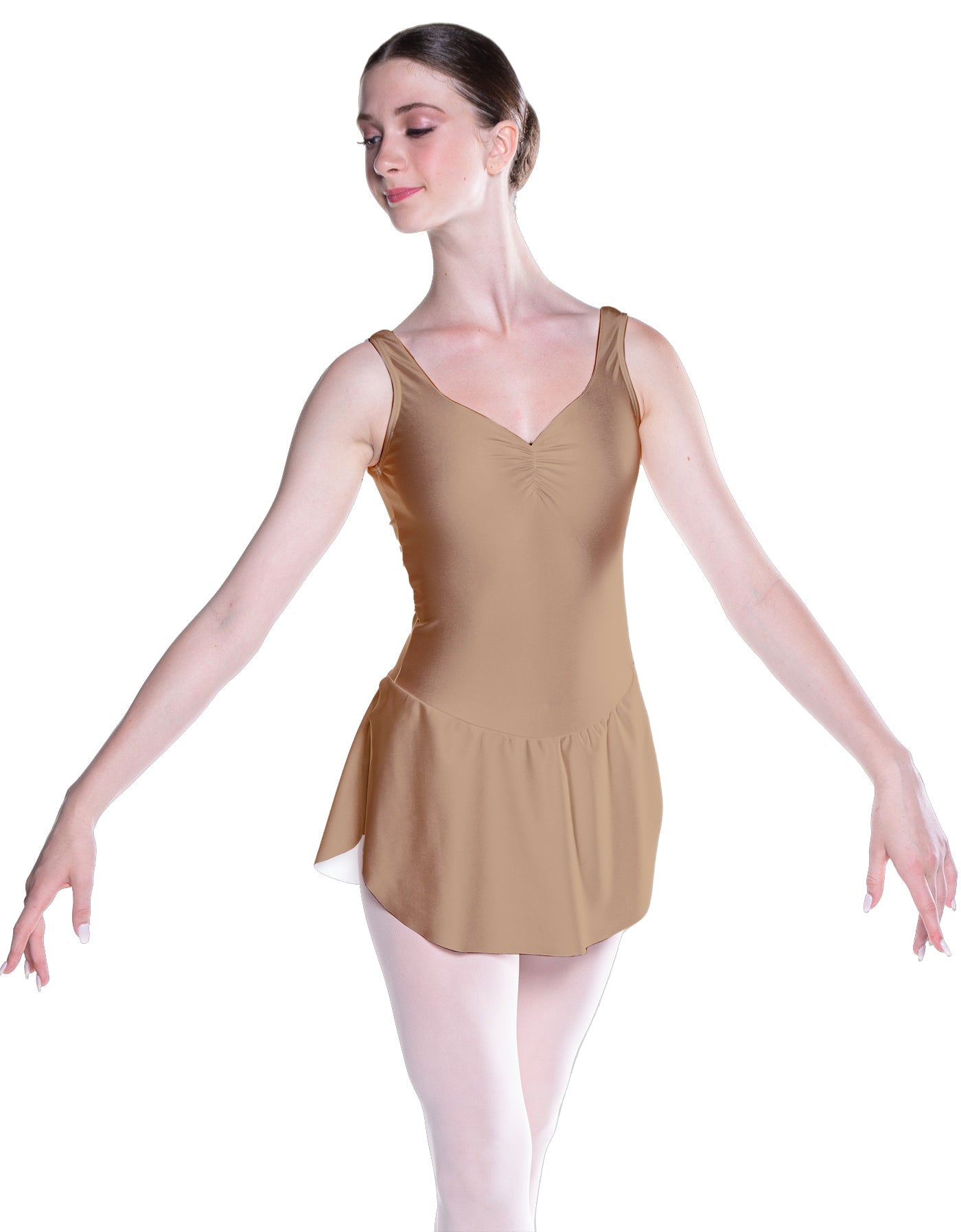 Solid Lycra Soiree Leotard with Skirt