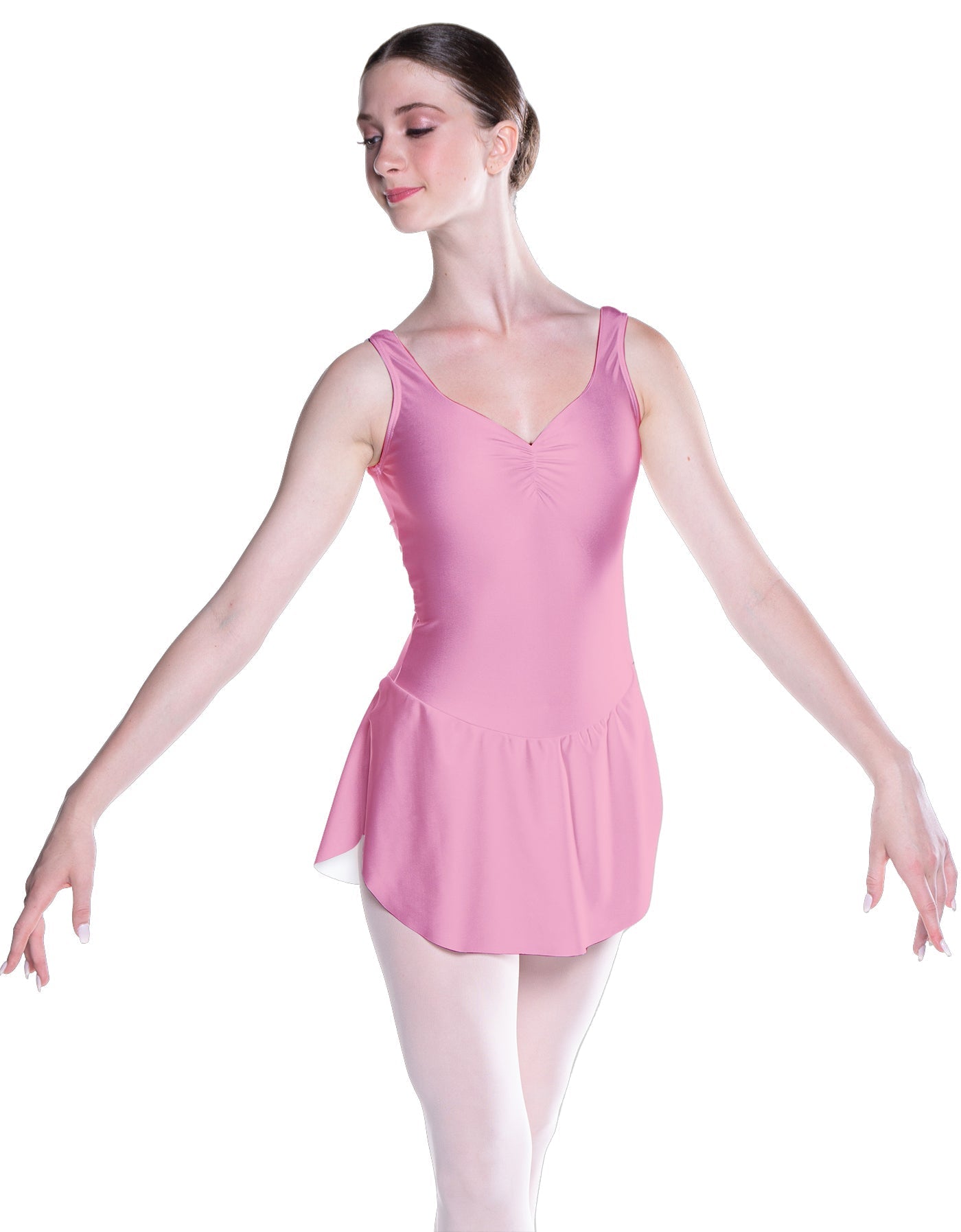 Solid Lycra Soiree Leotard with Skirt
